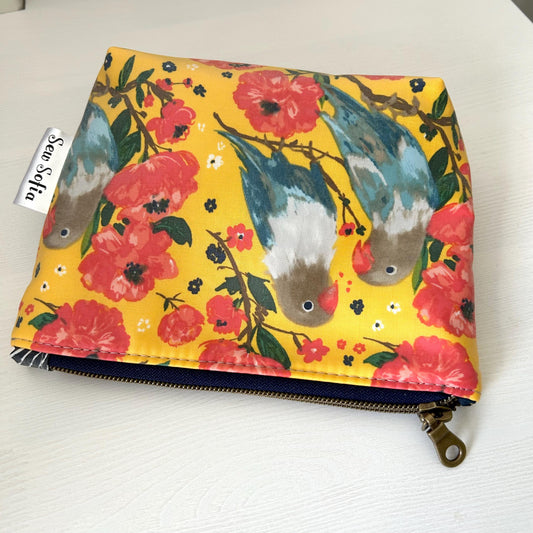 Love Birds Make Up Bag - waterproof